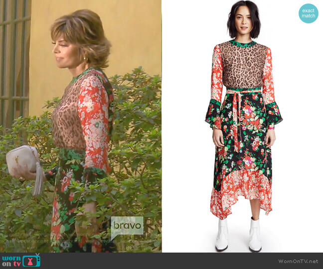 Rixo Chrissy Dress worn by Lisa Rinna on The Real Housewives of Beverly Hills