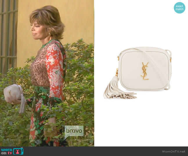 Saint Laurent Monogram Blogger Crossbody Bag worn by Lisa Rinna on The Real Housewives of Beverly Hills