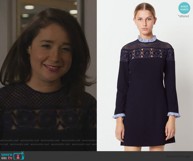 Sandro Short Dress with High Neck worn by Marissa Gold (Sarah Steele) on The Good Fight