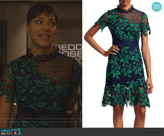 Sea Mosaic Floral Crochet Dress worn by Lucca Quinn (Cush Jumbo) on The Good Fight