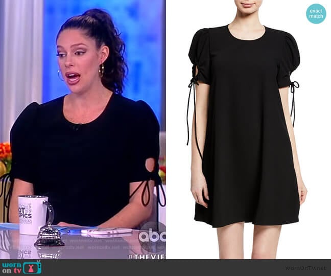 See by Chloe Crewneck Puff-Sleeve Mini Dress worn by Abby Huntsman on The View