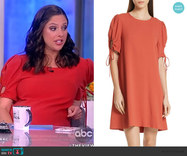 See by Chloe Cinch Sleeve Shift Dress worn by Abby Huntsman on The View