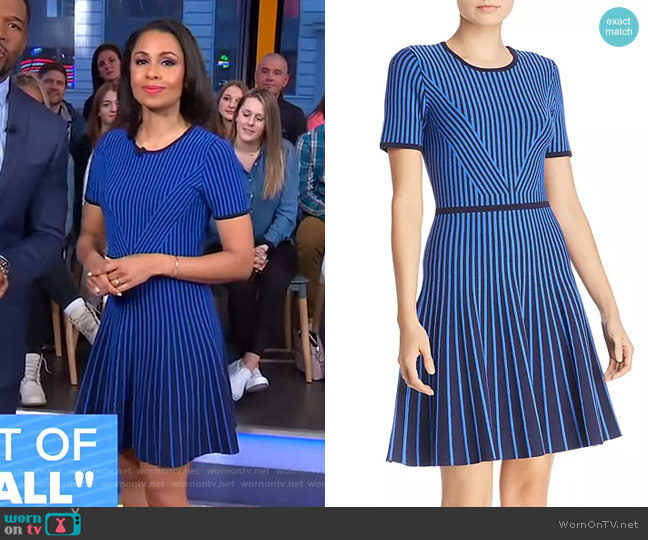 Shoshanna Drava Striped Knit Dress worn by Adrienne Bankert on Good Morning America