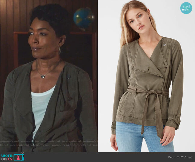 Splendid Wilder Tencel Double breasted Jacket worn by Athena Grant (Angela Bassett) on 9-1-1