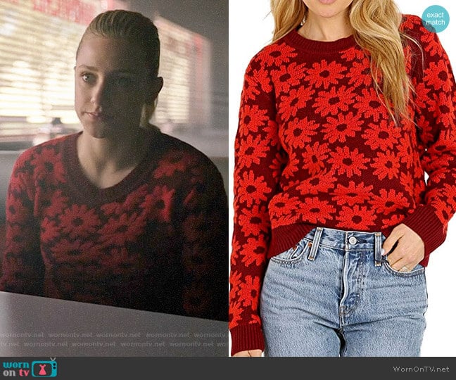 Splendid x Margherita Missoni Daisy Pullover worn by Betty Cooper (Lili Reinhart) on Riverdale