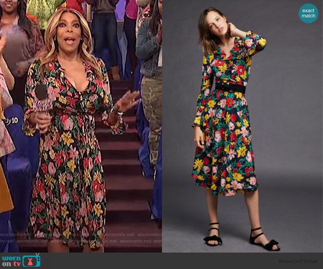 Tara Jarmon Floral Robe worn by Wendy Williams on The Wendy Williams Show