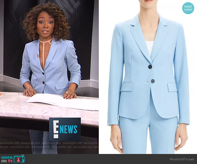 Theory Treeca Cropped Pants worn by Zuri Hall on E! News
