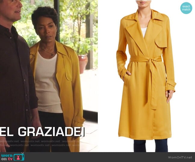 Theory Oaklane Trench Coat worn by Athena Grant (Angela Bassett) on 9-1-1