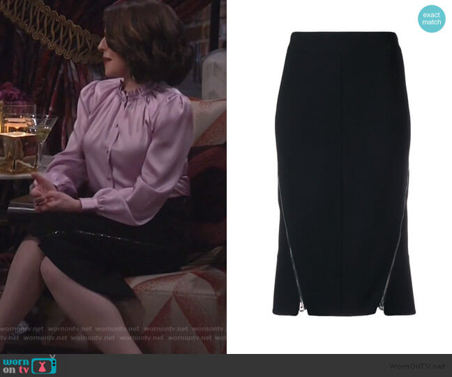Tom Ford zipped pencil skirt worn by Karen Walker (Megan Mullally) on Will and Grace