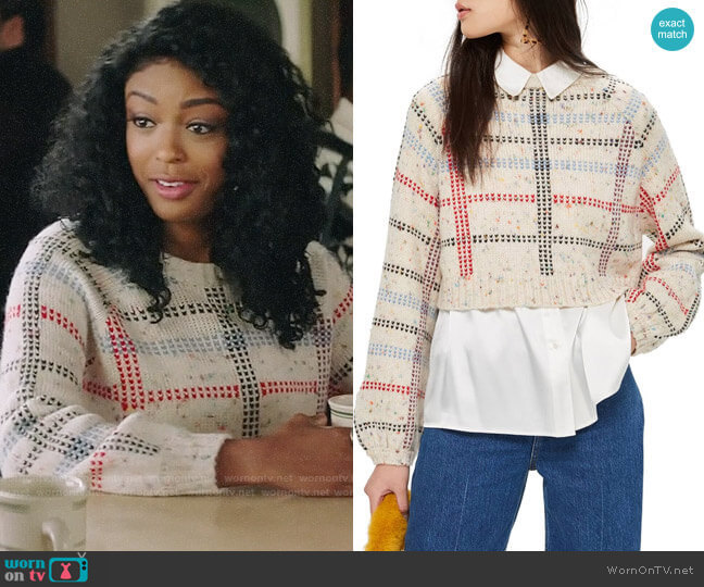 Topshop Check Pattern Sweater worn by Ali Finer (Javicia Leslie) on God Friended Me