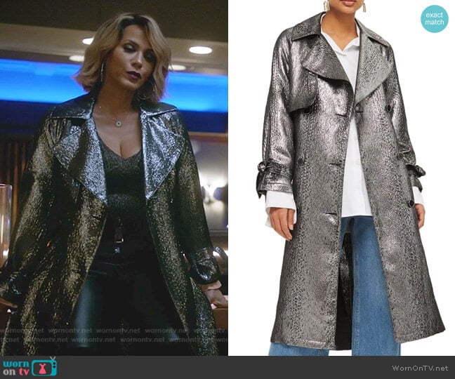 Topshop Metallic Trench Coat worn by Giselle (Nicole Ari Parker) on Empire