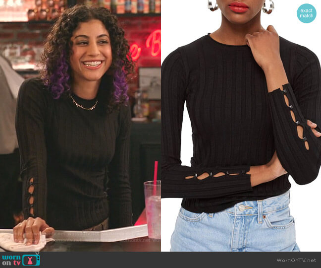 Topshop Ribbed Sweater worn by Heather Davis (Vella Lovell) on Crazy Ex-Girlfriend