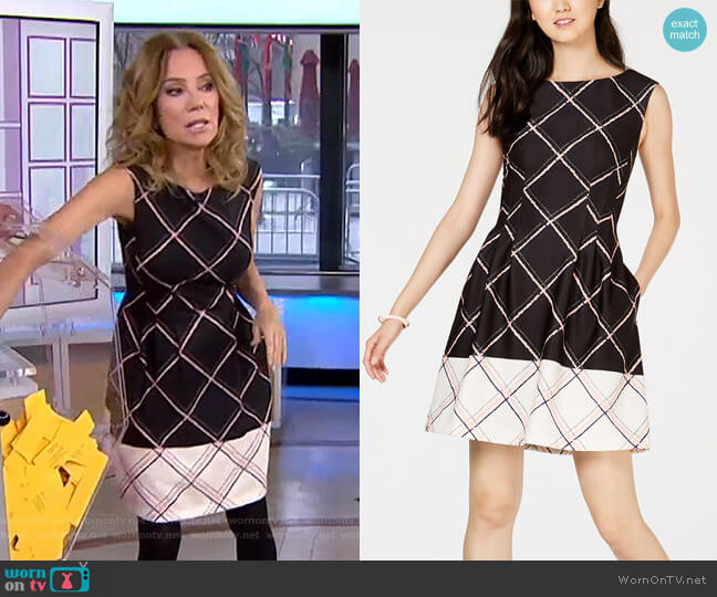 Vince Camuto Printed Fit & Flare Dress worn by Kathie Lee Gifford on Today