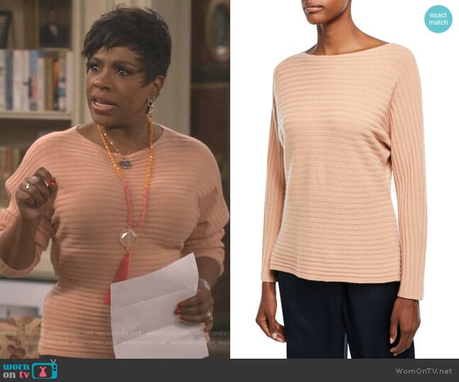 Vince Self-Tie Back Dolman Sweater worn by Rose (Sheryl Lee Ralph) on Fam