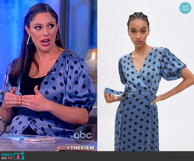 Zara Polka Dot Wrap Dress worn by Abby Huntsman on The View