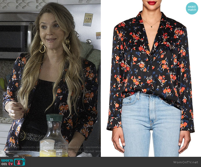 A.L.C. Leomie Shirt worn by Sheila Hammond (Drew Barrymore) on Santa Clarita Diet