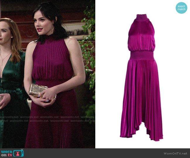 A.L.C. Renzo Dress in Orchid worn by Tessa Porter (Cait Fairbanks) on The Young and the Restless
