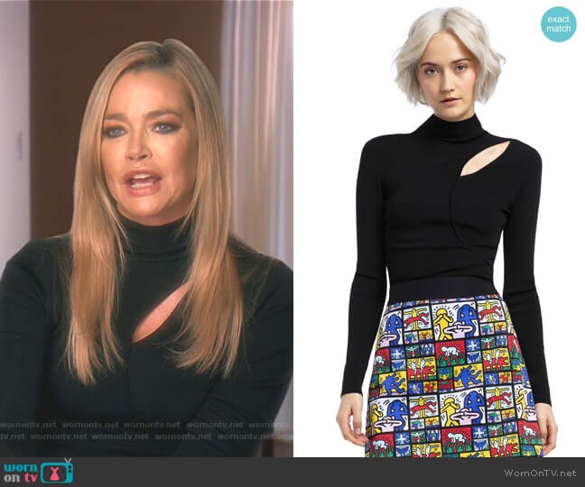 Alice + Olivia Sophie Sweater worn by Denise Richards on The Real Housewives of Beverly Hills