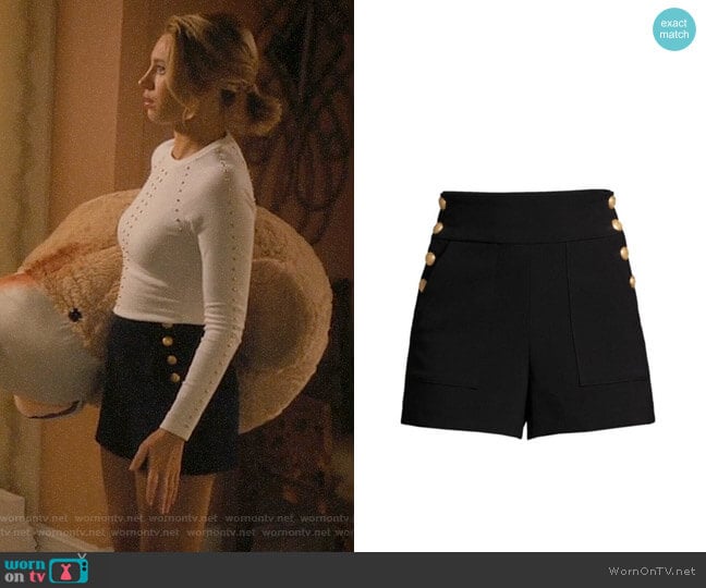 Alice + Olivia Donald Shorts worn by Petra Solano (Yael Grobglas) on Jane the Virgin