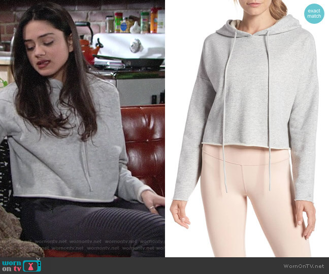 Alo Box Crop Hoodie worn by Lola Rosales (Sasha Calle) on The Young and the Restless