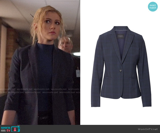 Banana Republic Classic-Fit Washable Italian Wool-Blend Blazer worn by Mia Smoak (Katherine McNamara) on Arrow