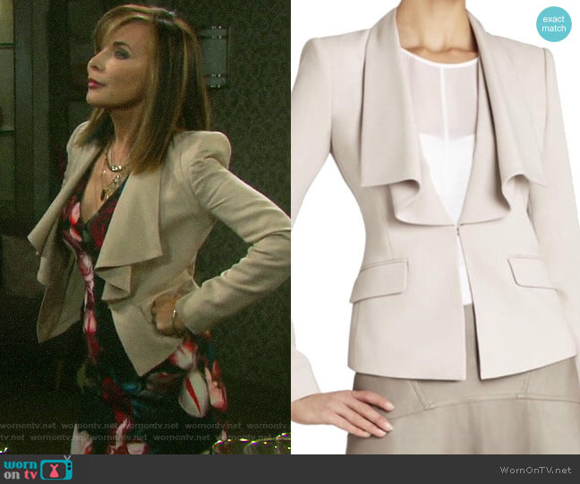 Bcbgmaxazria Kelvin Jacket worn by Kate Roberts (Lauren Koslow) on Days of our Lives