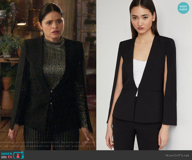 Bcbgmaxazria Upas Cape Jacket worn by Mel Vera (Melonie Diaz) on Charmed