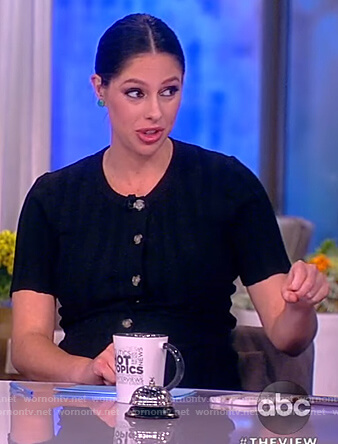 Abby’s black button down dress on The View