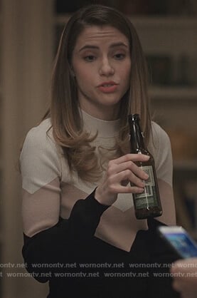 Stevie’s chevron stripe sweater on Madam Secretary