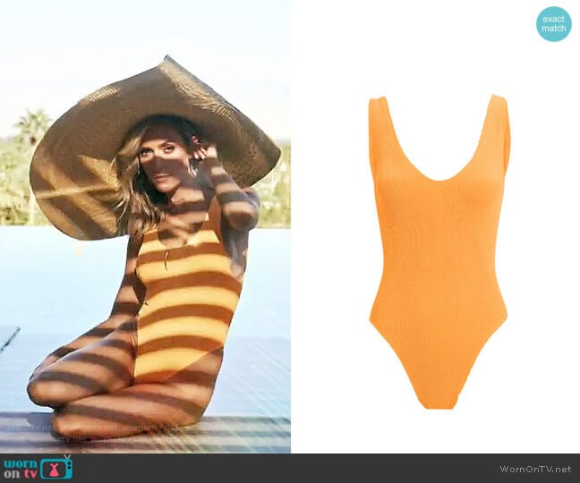 Bond Eye Mara Tangerine One Piece Swimsuit worn by Kristin Cavallari on Very Cavallari