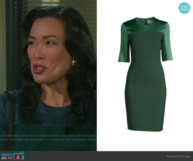BOSS Danufa Dress worn by Melinda Trask (Laura Kai Chen) on Days of our Lives