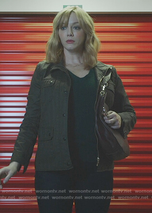 Beth’s brown utility jacket on Good Girls