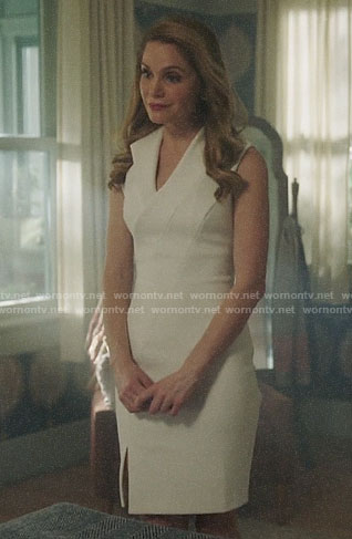 Charity’s white v-neck dress on Charmed