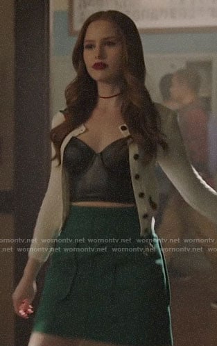 Cheryl’s cherry embroidered cardigan on Riverdale