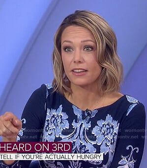 Dylan’s blue floral long sleeve dress on Today