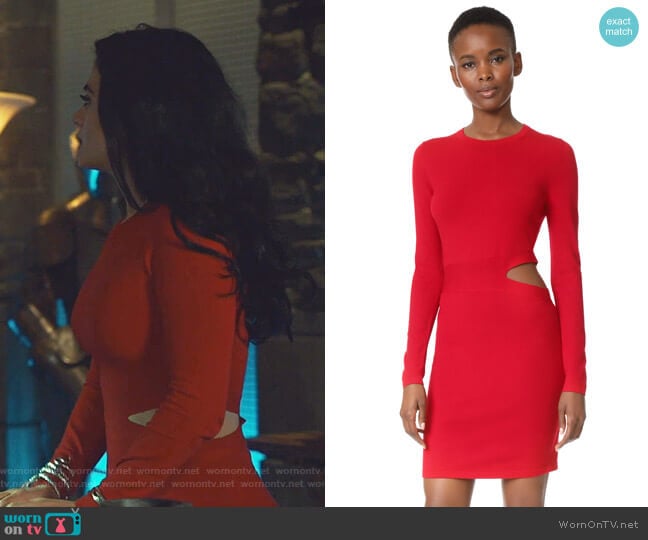 Elizabeth and James Railey Dress with Side Cutout Detail worn by Isabelle Lightwood (Emeraude Toubia ) on Shadowhunters
