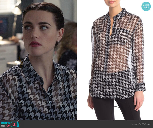 Equipment Daddy Shirt in True Black Sleet worn by Lena Luthor (Katie McGrath) on Supergirl