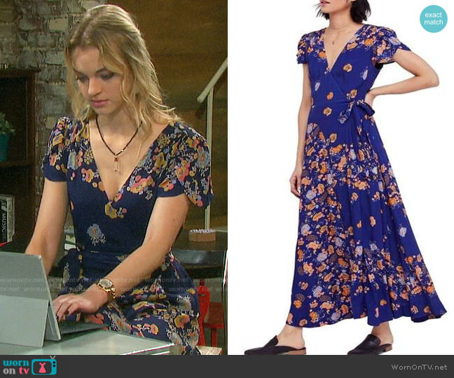 Free People Gorgeous Jess Dress worn by Claire Brady (Olivia Keegan) on Days of our Lives