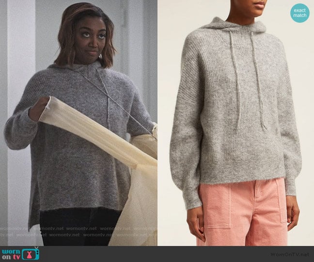 Ganni Callahan hooded sweater worn by Daisy Grant (Patina Miller) on Madam Secretary