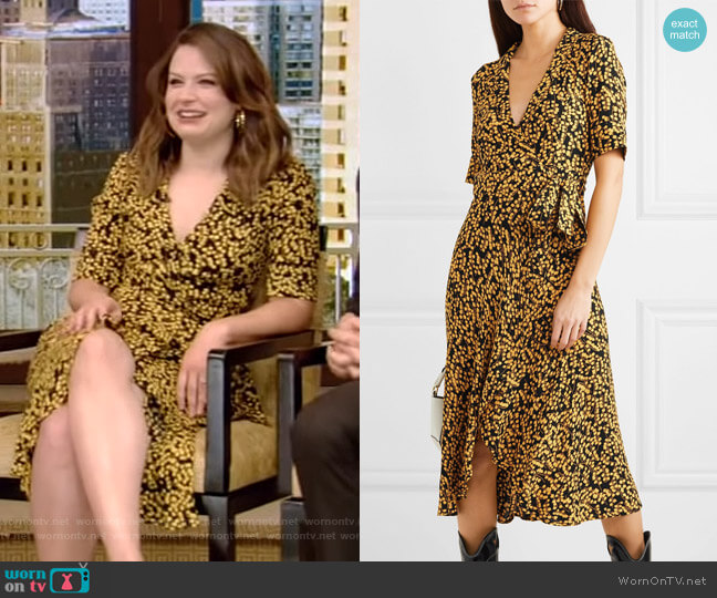 Ganni Printed Crepe Dress