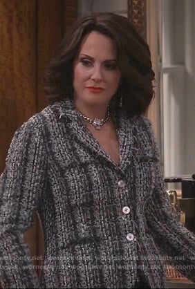 Karen’s gray tweed jacket on Will and Grace
