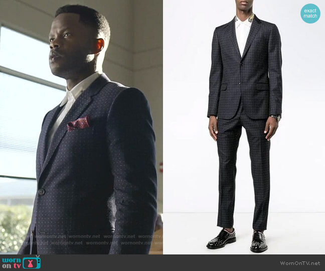 Gucci Dotted Suit worn by Jeff Colby (Sam Adegoke) on Dynasty
