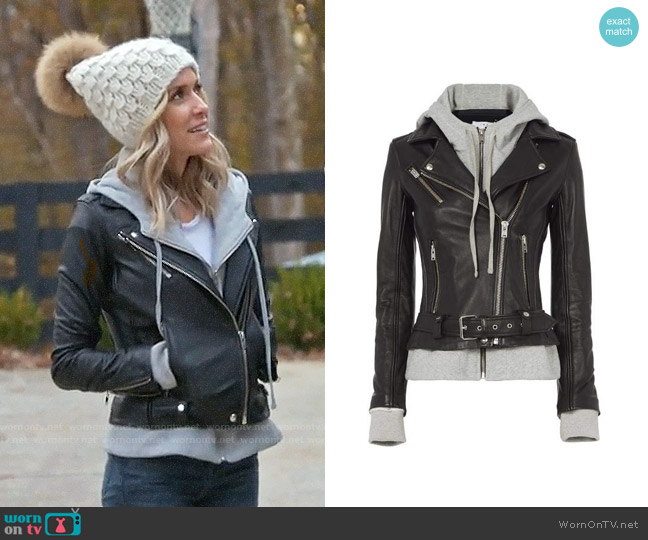 IRO Harper Combo Jacket worn by Kristin Cavallari on Very Cavallari
