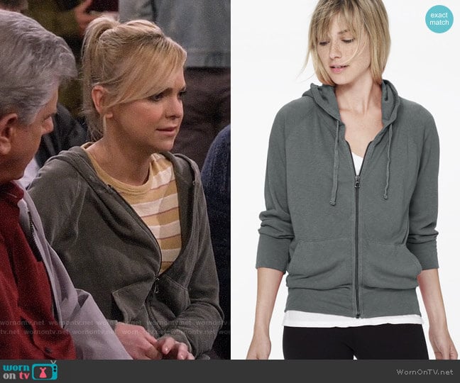 James Perse Vintage Fleece Hoodie worn by Christy Plunkett (Anna Faris) on Mom