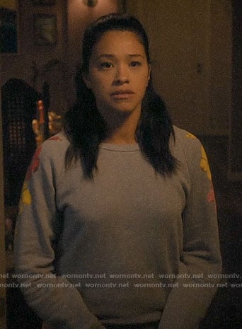 Jane’s grey hibiscus sweatshirt on Jane the Virgin