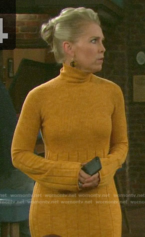 Jennifer’s yellow sweater dress on Days of our Lives