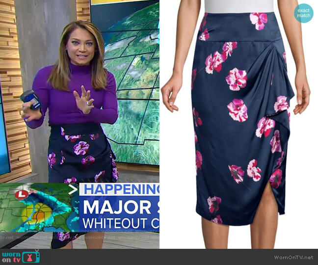 Joie Alphina Skirt worn by Ginger Zee on Good Morning America
