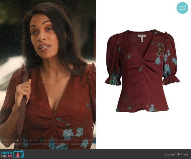 Joie Anevy Top worn by Jane Ramos (Rosario Dawson) on Jane the Virgin