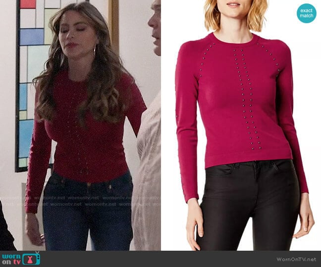 Karen Millen Studded Sweater worn by  Gloria Pritchett (Sofia Vergara) on Modern Family