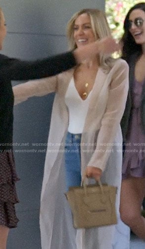 Kristin’s sheer blush coat on Very Cavallari